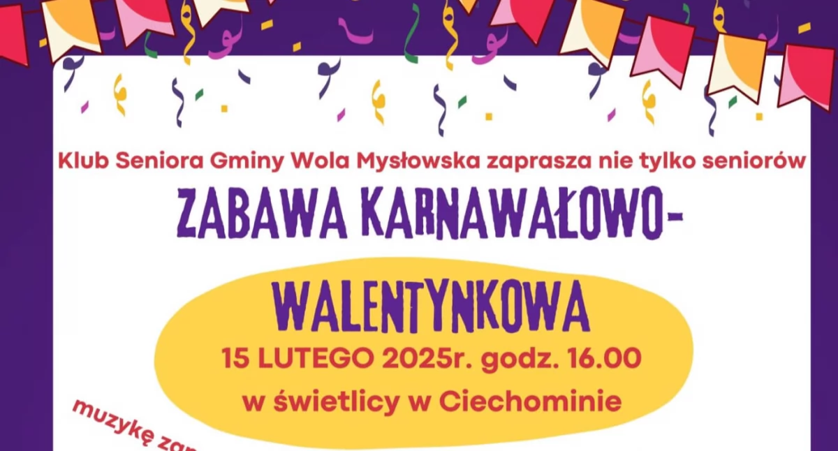 Niezapomniana zabawa Karnawałowo-Walentynkowa w Ciechominie. Nie tylko dla seniorów!
