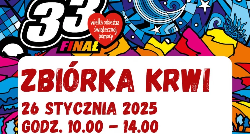 Łuków: Wielka Akcja Krwiodawstwa podczas 33. Finału WOŚP! Sprawdź szczegóły