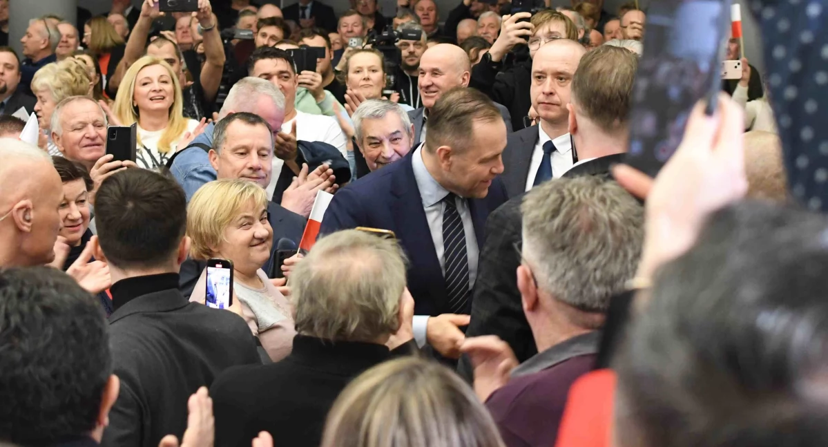Tłumy na spotkaniu z Karolem Nawrockim w Łukowie! Sala pękała w szwach
