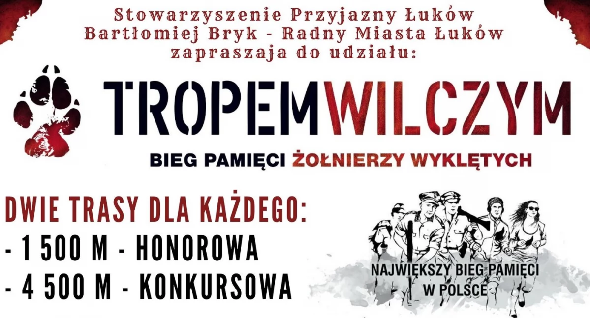 „Tropem Wilczym” w Łukowie! Jubileuszowa edycja kultowego biegu już w marcu!