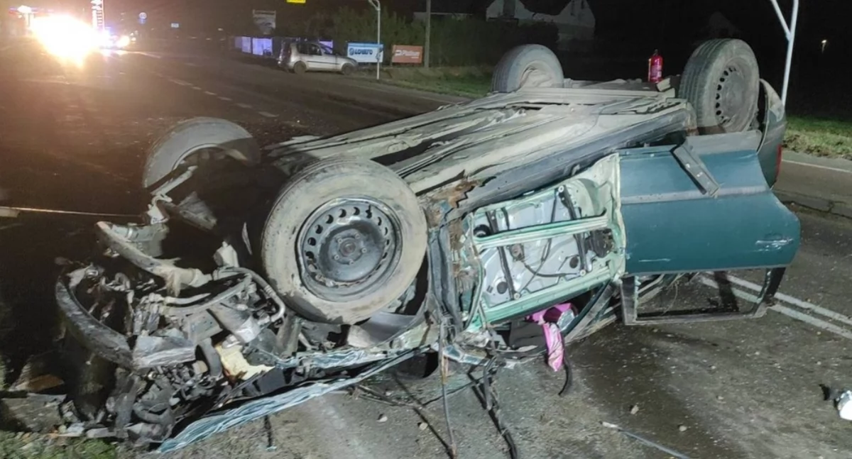 Dachowanie po alkoholu! 29-latek uciekał po wypadku w powiecie siedleckim