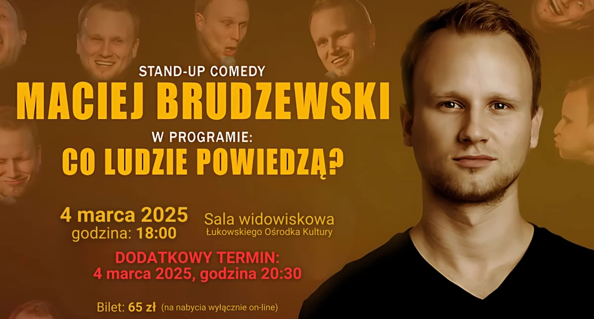 Maciej Brudzewski rozbawi Łuków! Pierwszy występ wyprzedany, dodano kolejny!