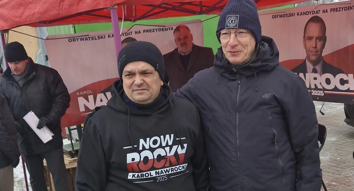 Polityczna sobota w Łukowie: Poranek na targu i zbiórka podpisów dla Karola Nawrockiego