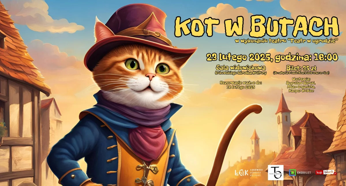 Kot w Butach” w Łukowie! Ostatnie bilety na spektakl – nie przegap tej okazji!