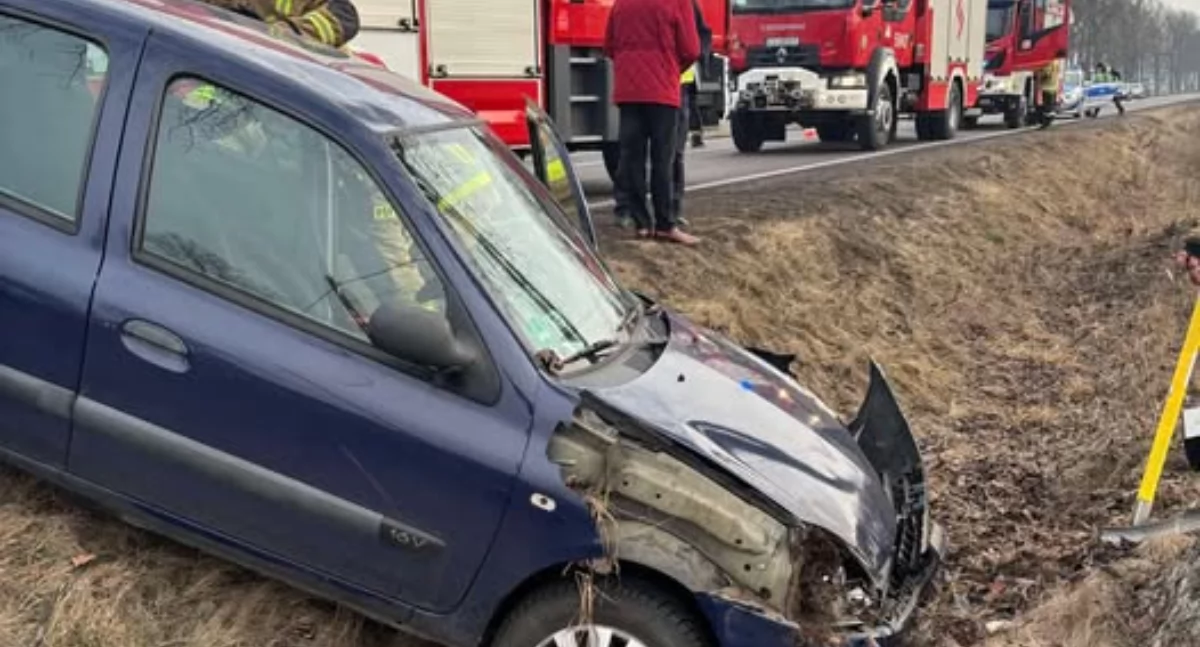 Wypadek na DK 19 w Jurkach – jedna osoba poszkodowana