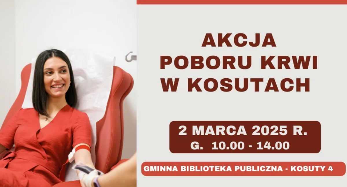 Już jutro wielka akcja poboru krwi w gminie Stanin! Dołącz i uratuj życie