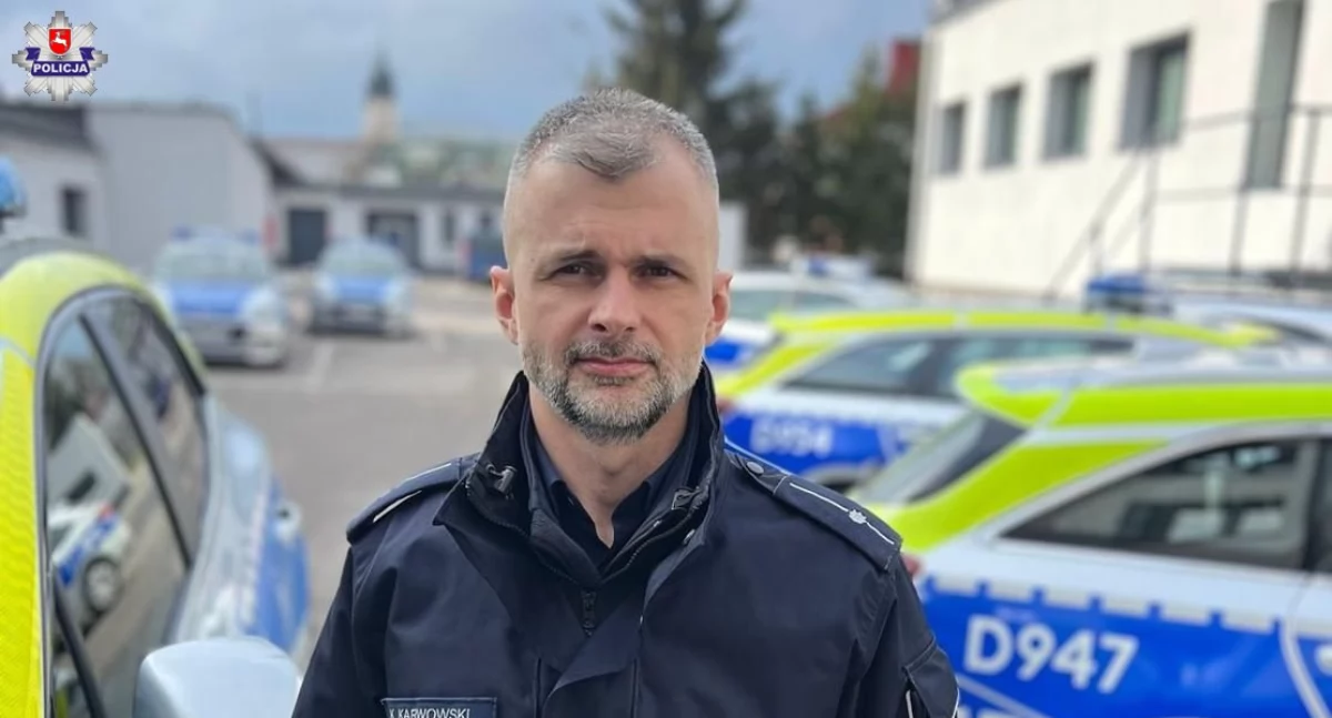 Bohaterska akcja policjanta z Łukowa! Wbiegł do płonącej altany i uratował 51-latka