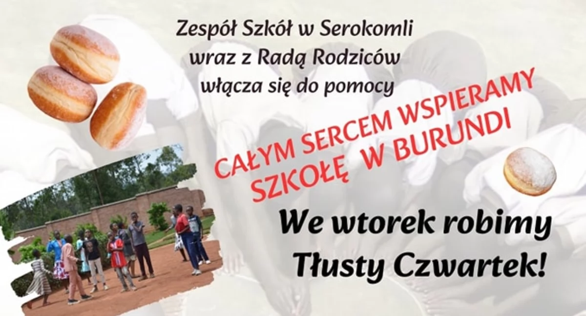 Tłusty Czwartek we wtorek? Nietypowa akcja w Serokomli na rzecz dzieci z Burundi!