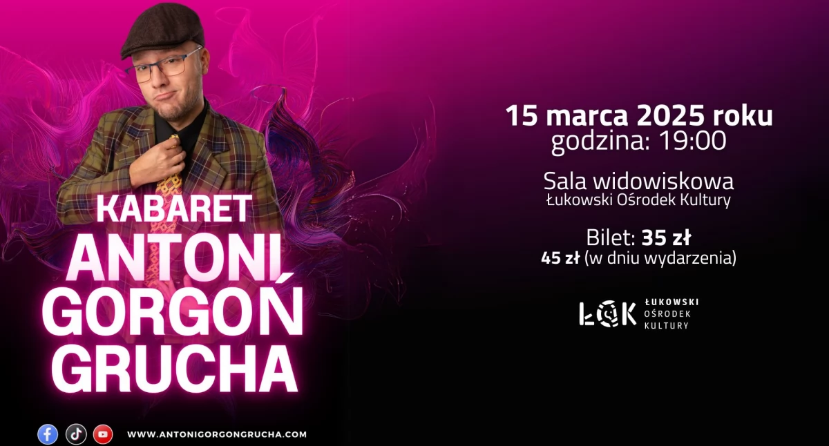 Antoni Gorgoń Grucha wystąpi w Łukowie – kabaret, którego nie można przegapić!