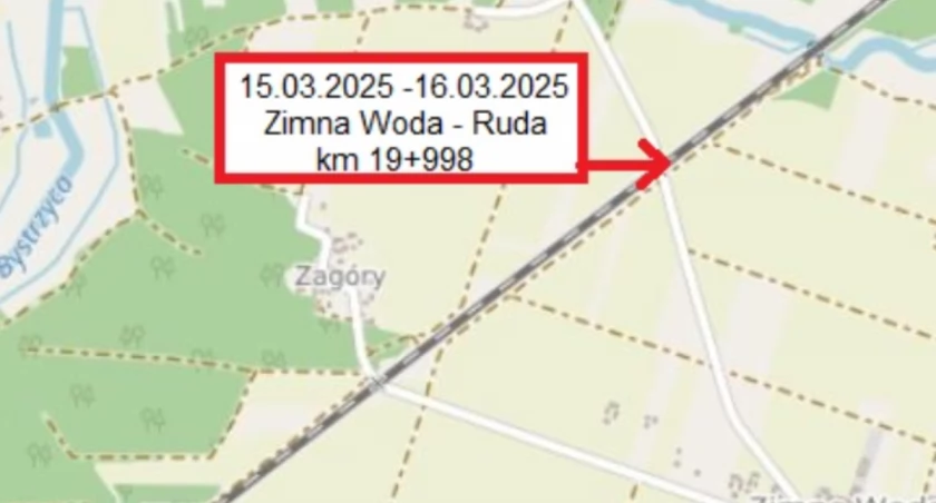WAŻNE! Zamknięcie przejazdu kolejowego w Zimnej Wodzie – sprawdź szczegóły!