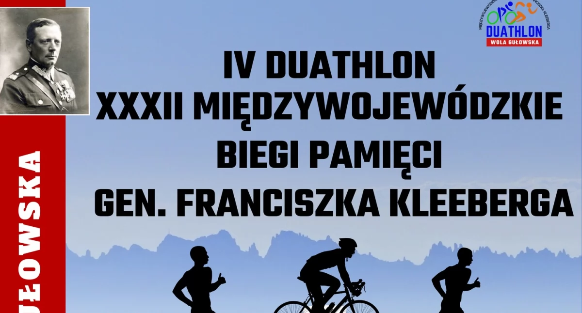 IV Duathlon i XXXII Biegi Pamięci gen. Franciszka Kleeberga. Zapraszamy na sportową rywalizacje ku chwale historii!