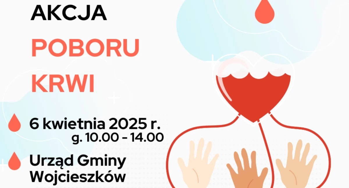 Wielka akcja krwiodawstwa w Wojcieszkowie! Sprawdź, co będzie się działo 6 kwietnia