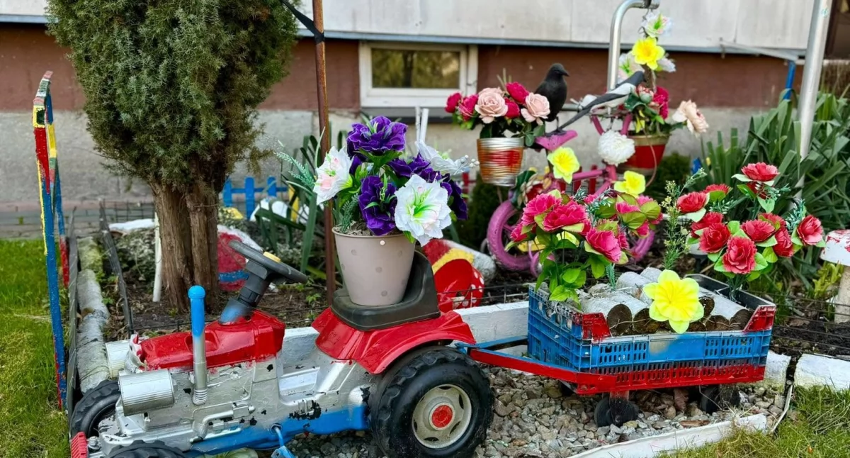 Wiosenna sceneria na osiedlu Chacińskiego