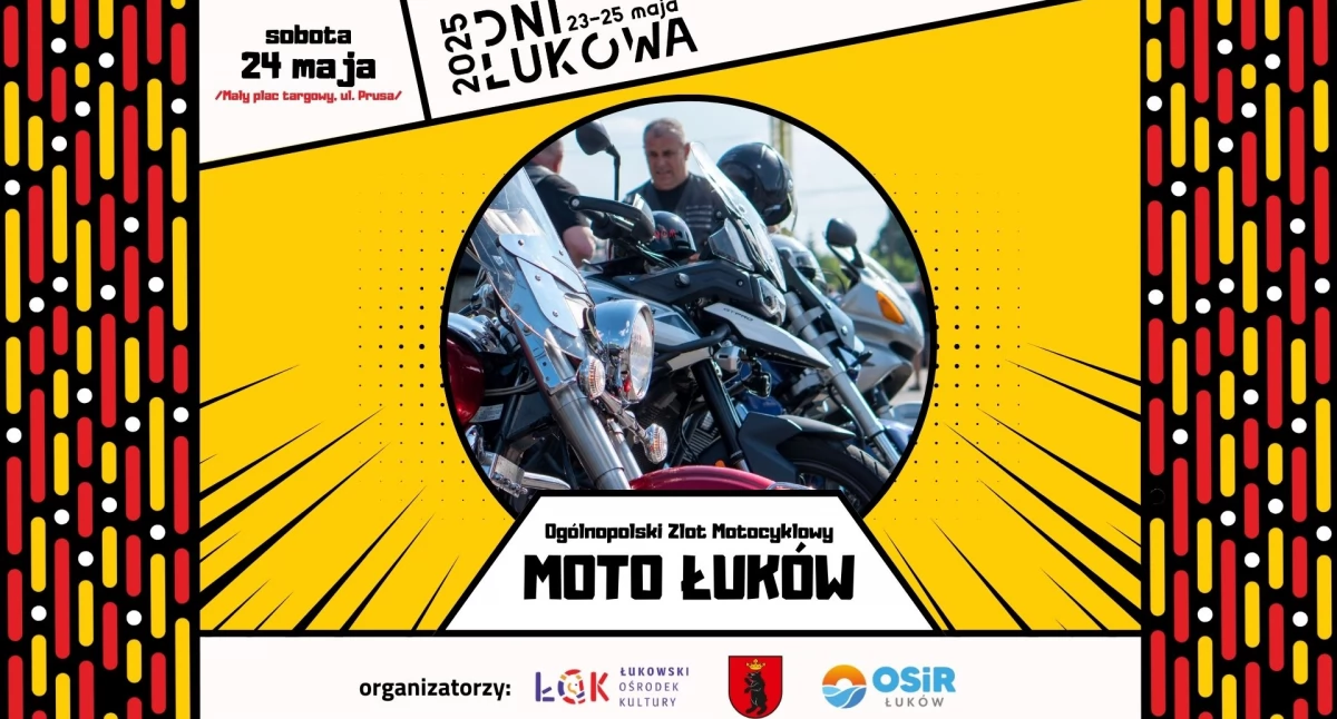 Motocykle opanują Łuków! Wielki Zlot „Moto Łuków” już 24 maja – będzie się działo!