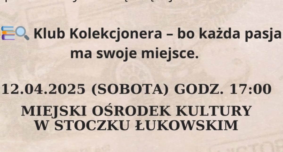 Tego nie możesz przegapić! Kolekcjonerska pasja ożywa w Stoczku Łukowskim