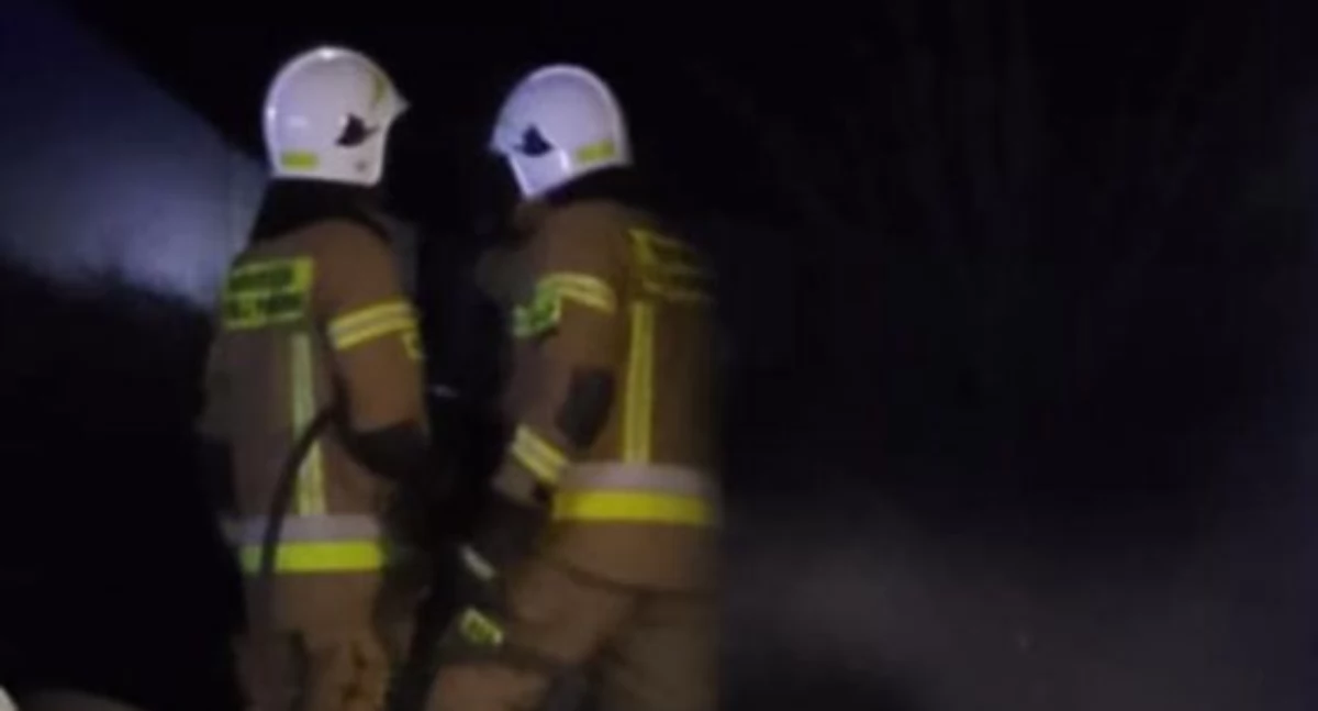 Pożar w Okrzei! Ogień tuż obok warsztatu – interweniowały trzy jednostki straży