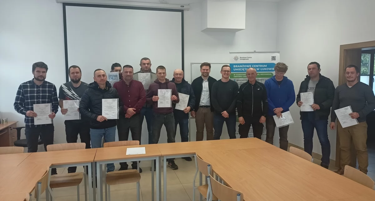 W Branżowym Centrum Umiejętności w Łukowie zakończył się bezpłatny kurs obsługi obrabiarek konwencjonalnych