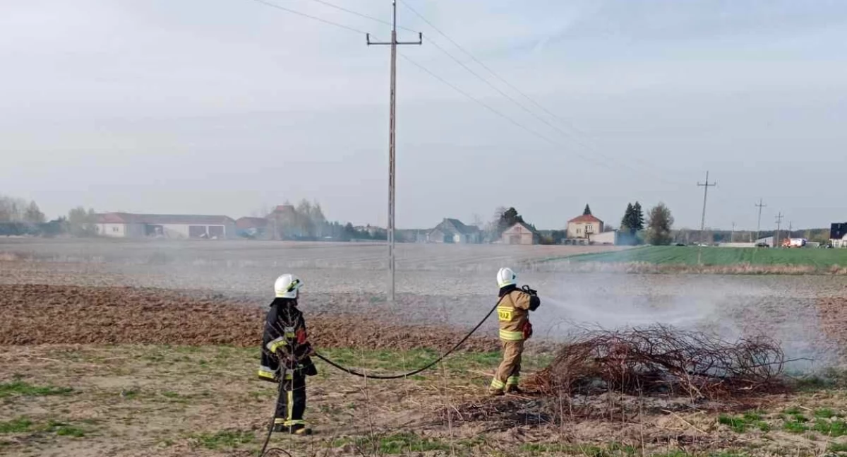 Pożar w gminie Łuków! Druhowie z Dąbia, Zalesia i Łukowa ruszyli do akcji!