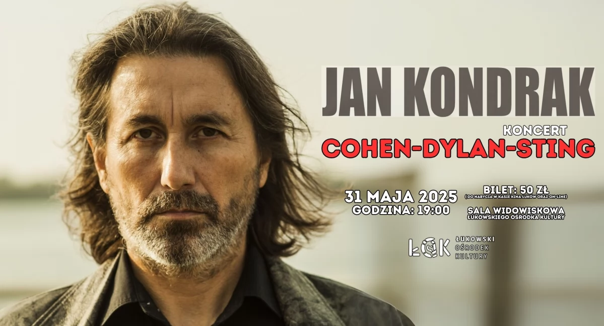 „Cohen – Dylan – Sting w jednym głosie”. Jan Kondrak wystąpi w Łukowie