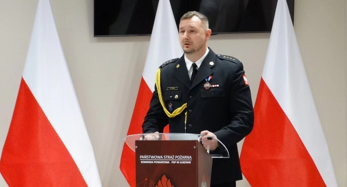Zmiana na szczycie łukowskiej straży pożarnej. Nowym komendantem został st. kpt. Konrad Turski