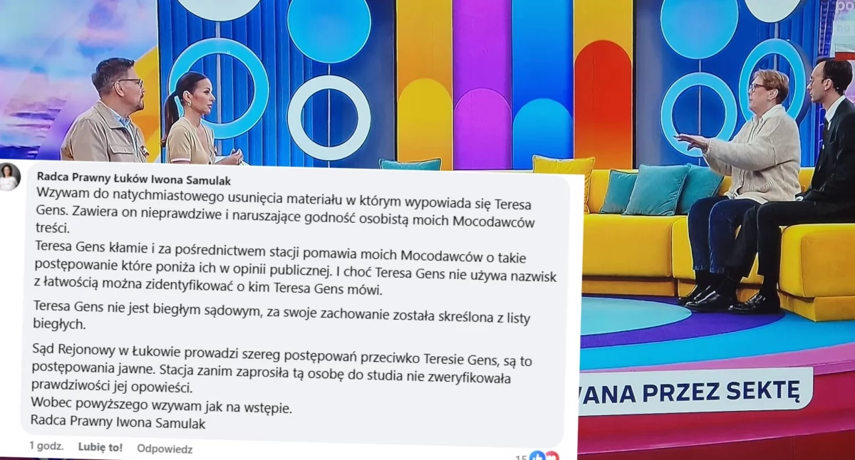 Adwokat rodziny z Łukowa wzywa Polsat do usunięcia materiału z Teresą G.: „To publiczne pomówienia