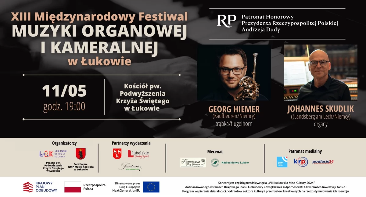 Niemieccy wirtuozi zagrają w Łukowie – trzeci koncert prestiżowego festiwalu już 11 maja