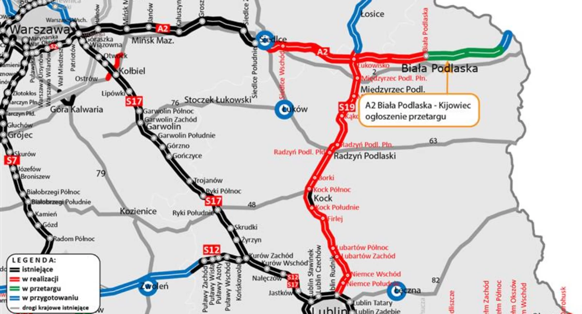Nowy odcinek autostrady A2 coraz bliżej! GDDKiA ogłosiła przetarg na ważny fragment trasy