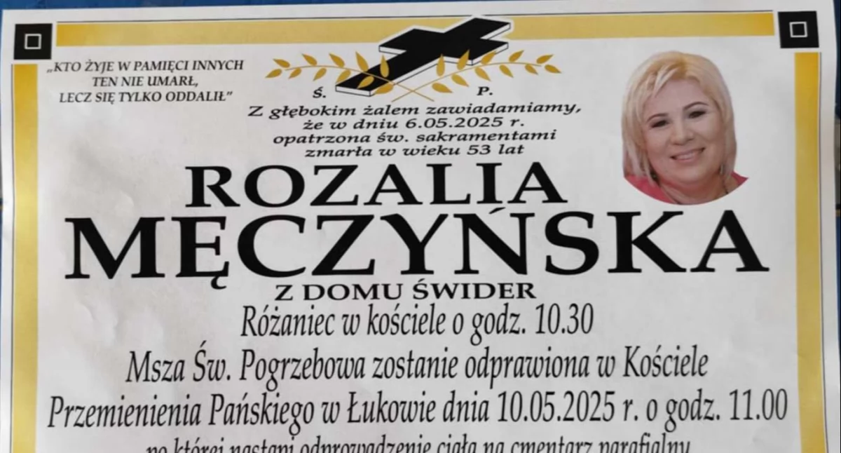 Pogrzeb Rozalii Męczyńskiej w sobotę 10 maja. Szkoła ogłasza dzień żałobny