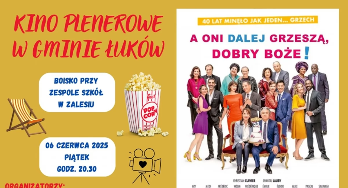 Plenerowe kino w Zalesiu już 6 czerwca. Komedia familijna i atrakcje dla każdego