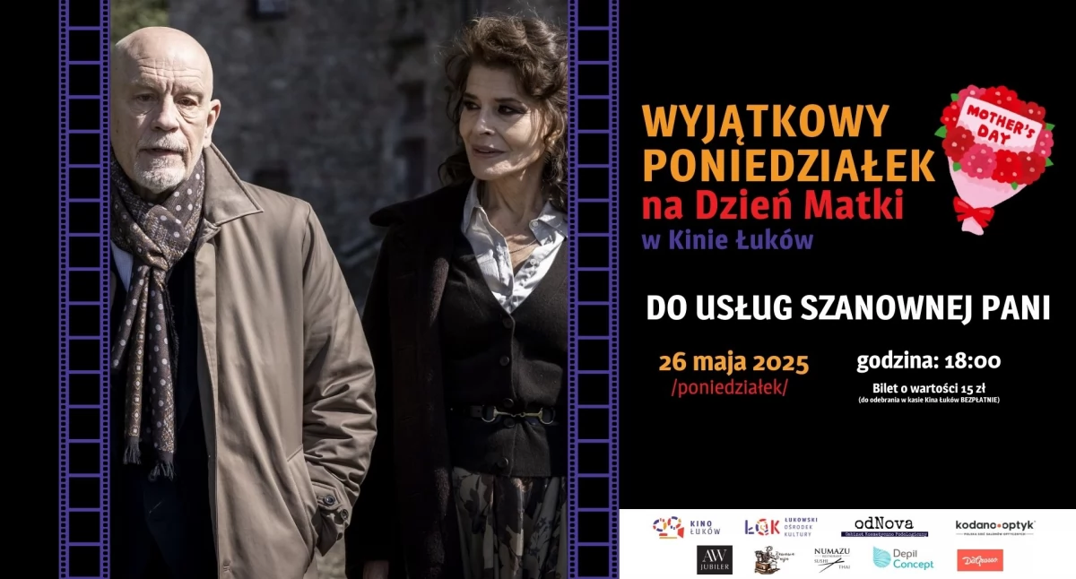Dzień Matki w Kinie Łuków z Johnem Malkovichem. Bezpłatne bilety na seans filmu „Do usług szanownej Pani”