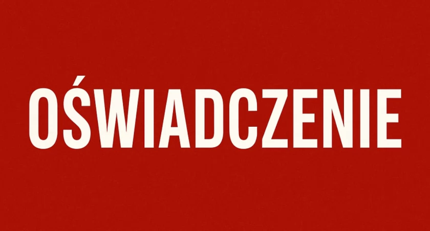 Oświadczenie Teresy i Ryszarda Gens