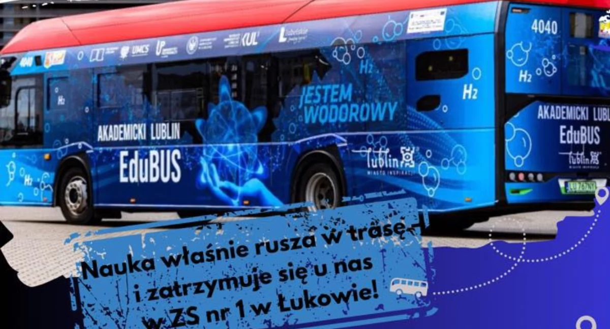Wodorowy autobus Solaris Urbino 12 Hydrogen odwiedzi Łuków. EduBus przyjedzie do Zespołu Szkół nr 1