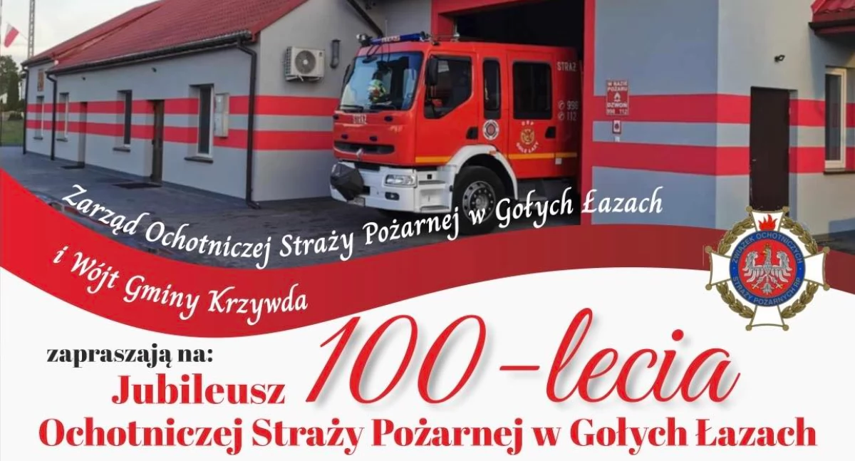 Strażacy z Gołych Łaz świętują 100-lecie OSP. Wielka uroczystość z atrakcjami dla całych rodzin