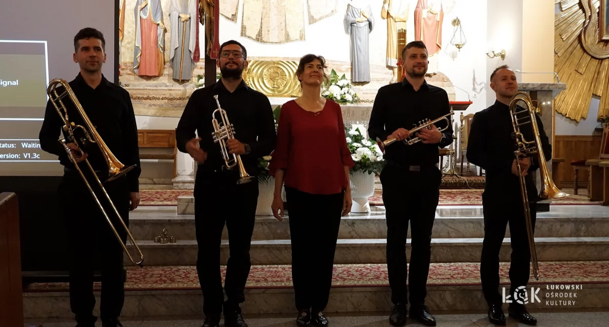 Hanna Dys i kwartet Resonance Brass zagrali w Łukowie. Festiwal muzyki organowej trwa