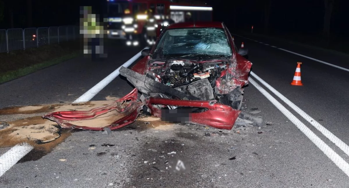 Szokujące sceny na DK! Pijany kierowca porzucił auto i schował się w lesie