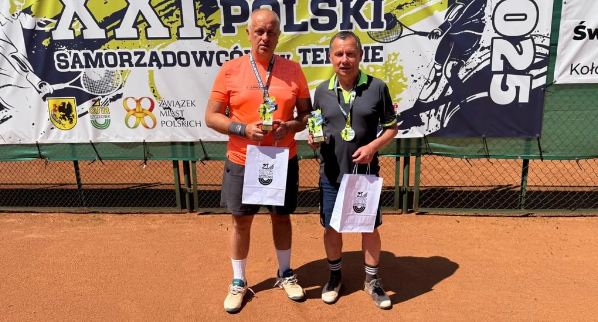 Dwa medale dla radnego z Łukowa! Artur Gałach z sukcesem na Mistrzostwach Polski Samorządowców w Tenisie