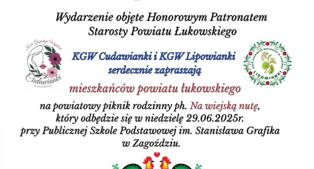 Rodzinny piknik „Na wiejską nutę” w Zagoździu. Co zaplanowano na niedzielę?