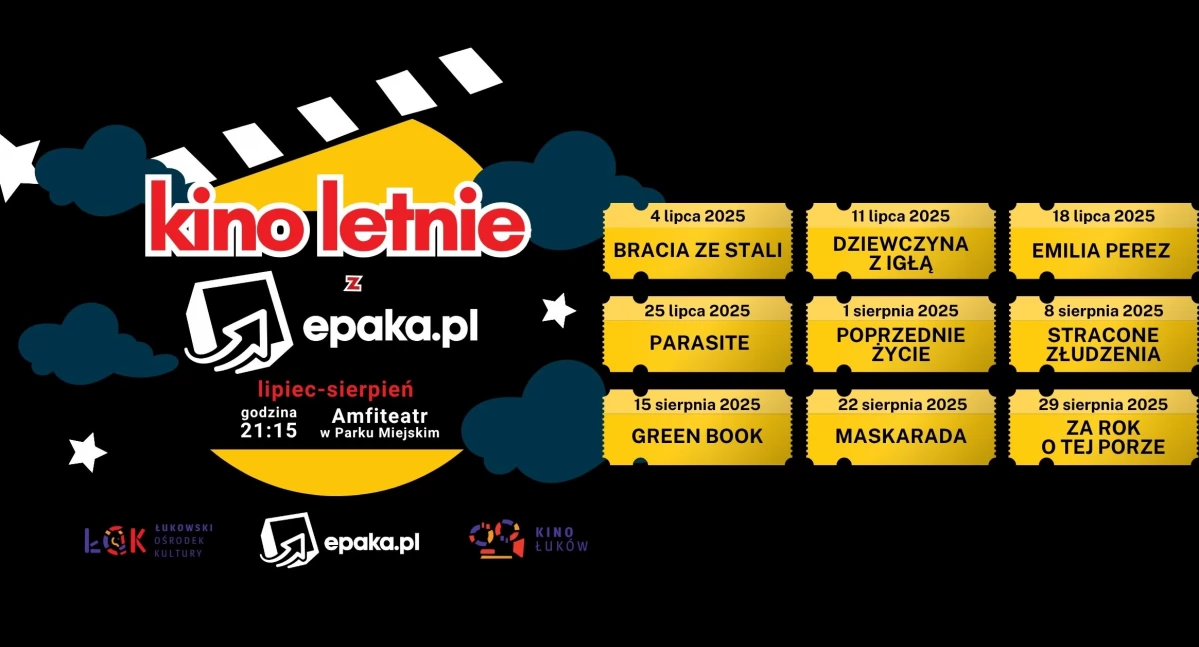 Letnie kino wraca do Łukowa! Sprawdź, co zobaczysz w Amfiteatrze