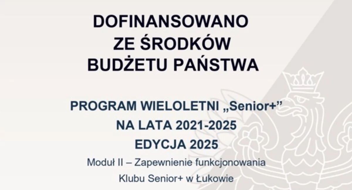 Klub „Senior+” w Łukowie z nowym wsparciem. Ponad 50 tys. zł na działania dla seniorów