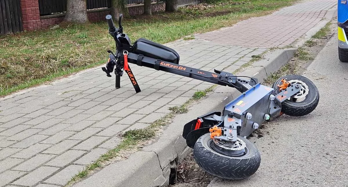 13-latek przewrócił się na hulajnodze w Łukowie. Trafił do szpitala, sprawą zajmie się policja