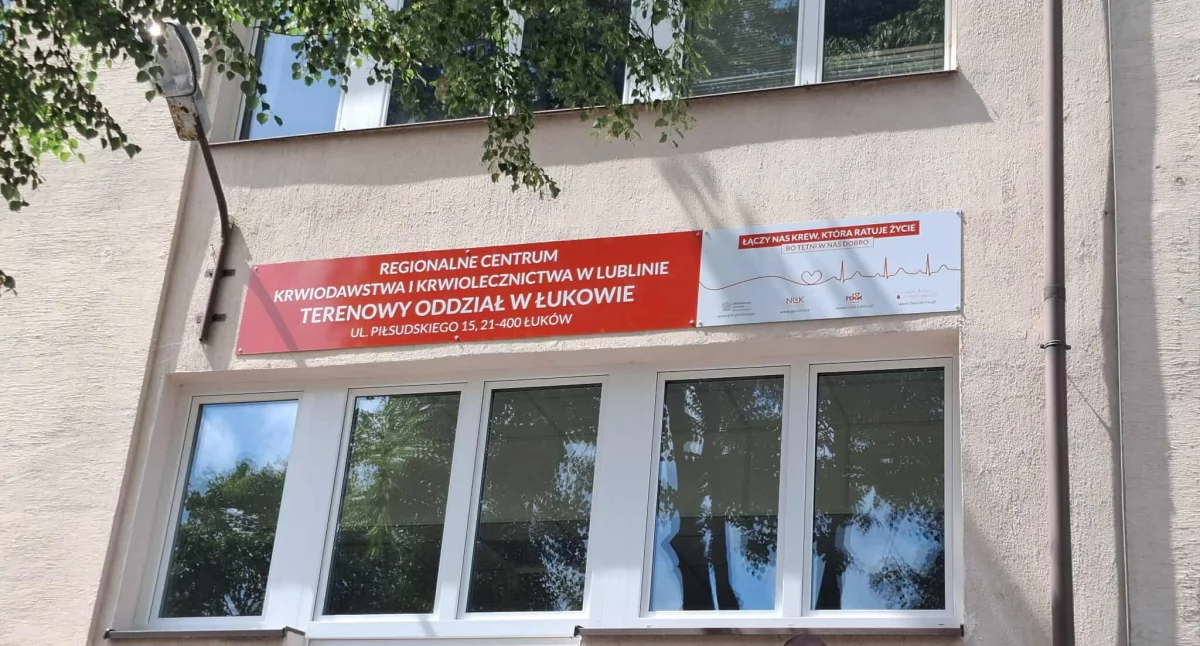 Nowa lokalizacja punktu krwiodawstwa w Łukowie. Dawcy już mogą oddawać krew w budynku Poczty