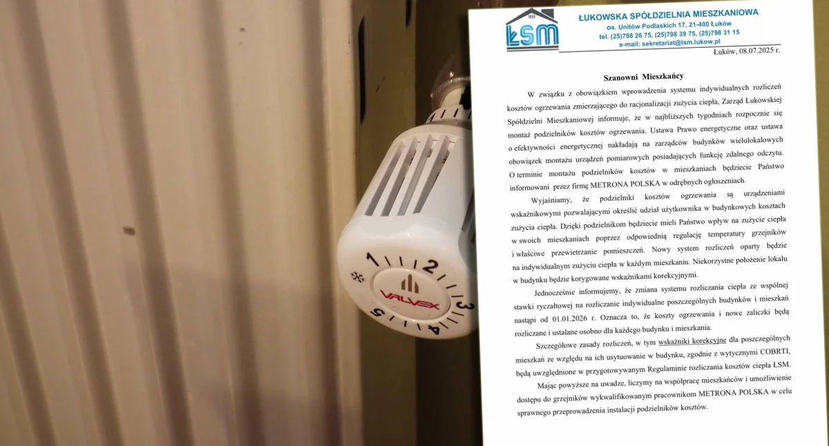 Montaż podzielników ciepła w Łukowie. Nowe zasady rozliczeń już od stycznia