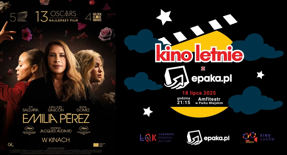Letnie kino w Łukowie. Zobacz film „Emilia Pérez” w Amfiteatrze w Parku Miejskim