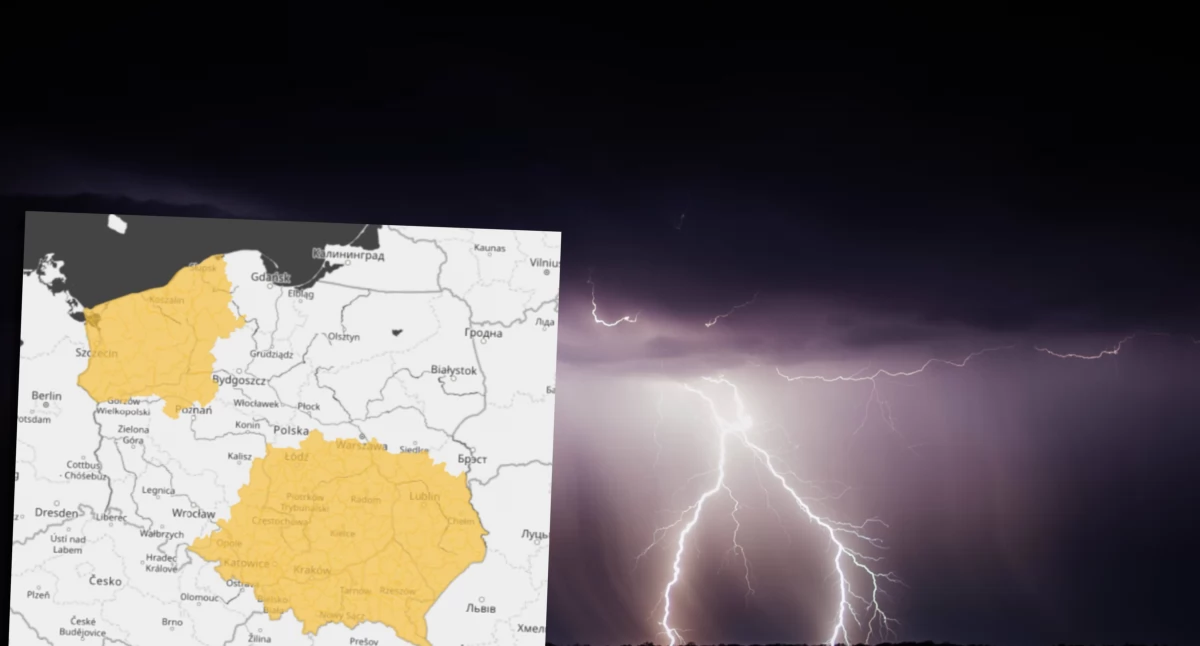 Uwaga, burze nad powiatem łukowskim. Możliwe silne opady i wiatr do 60 km/h