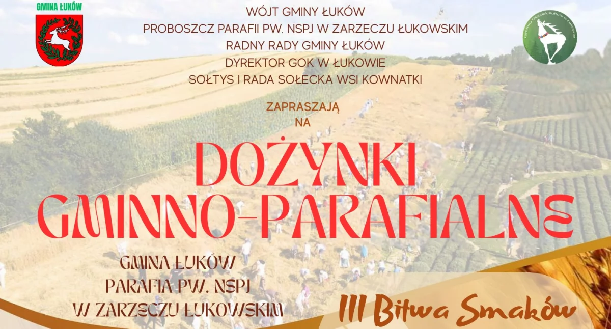 Chleb, korowód i koncerty. Gmina Łuków szykuje dożynki w Kownatkach!