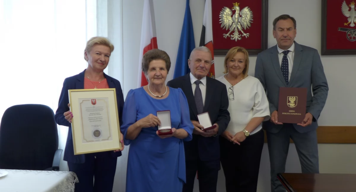 60 i 55 lat razem. Jubilaci z Gminy Stoczek Łukowski uhonorowani przez samorząd