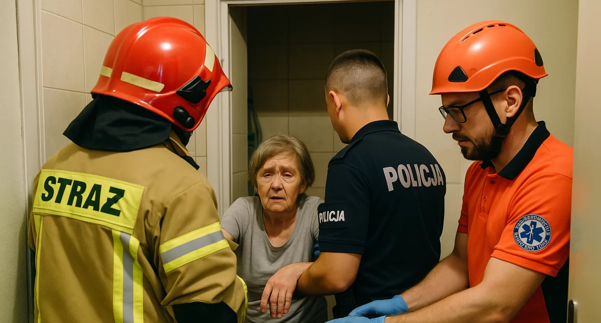 Łazienka stała się pułapką. Akcja ratunkowa w centrum Łukowa!