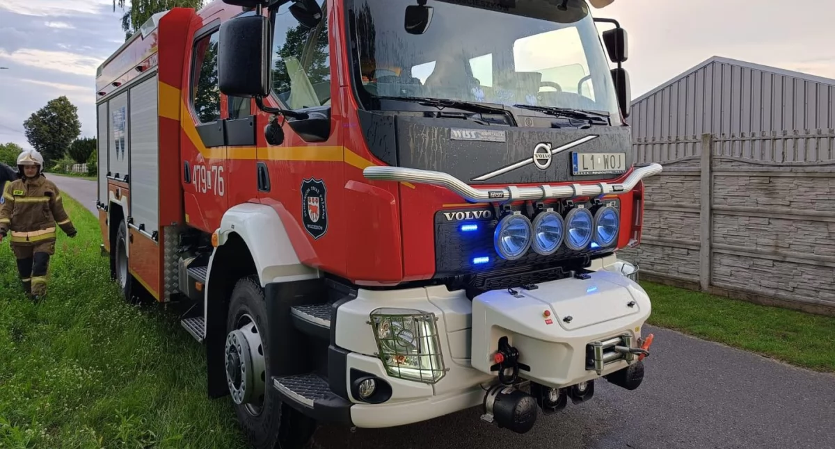Drzewo zawisło na liniach energetycznych w Bystrzycy. Interweniowali strażacy i PGE
