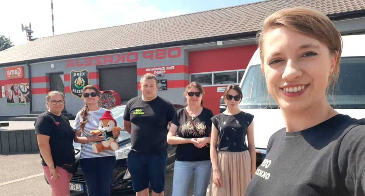 Bigos, pierogi i chleb od druhów z Okrzei dla pielgrzymów