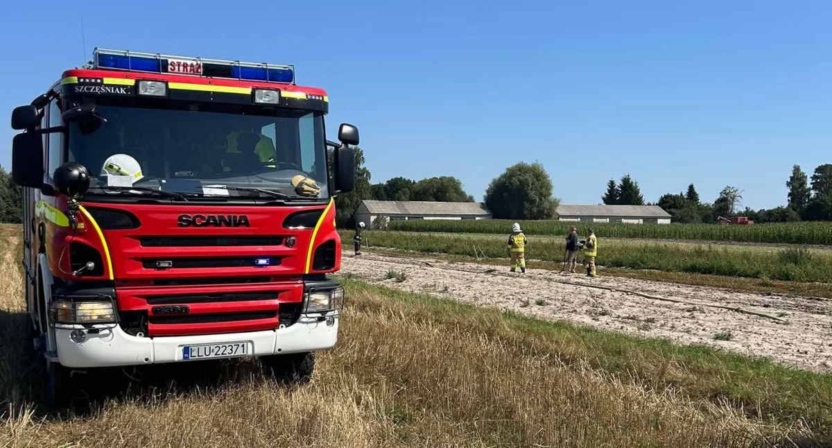 Pożar ścierniska pod Stoczkiem Łukowskim. Trzy jednostki w akcji, szybkie dogaszenie